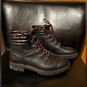 Timberland London Square Mid Hiker boots in black full-grain leather Sz 9.5